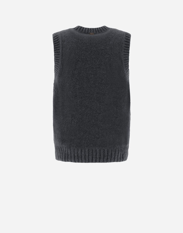 Shop Herno Gilet Scollo V In Navy