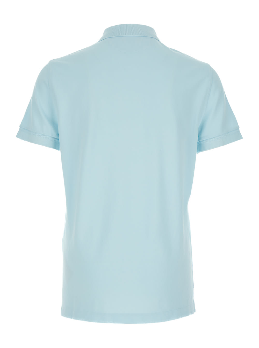 Shop Tom Ford Light-blue Piquet Polo T-shirt In Cotton Man In Light Blue