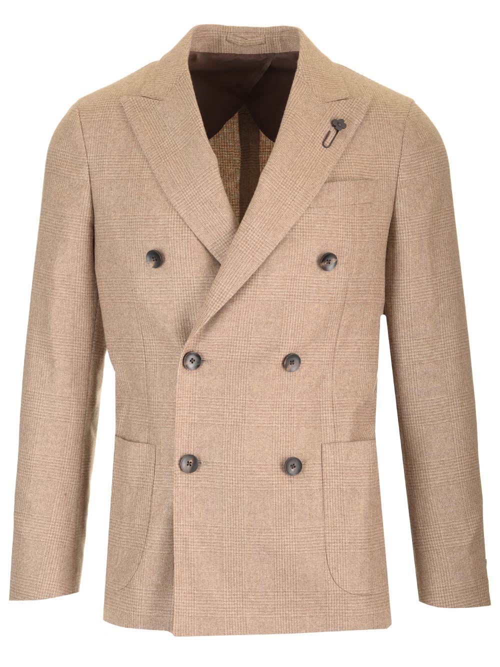 Double-breasted Jacket In Cashmere