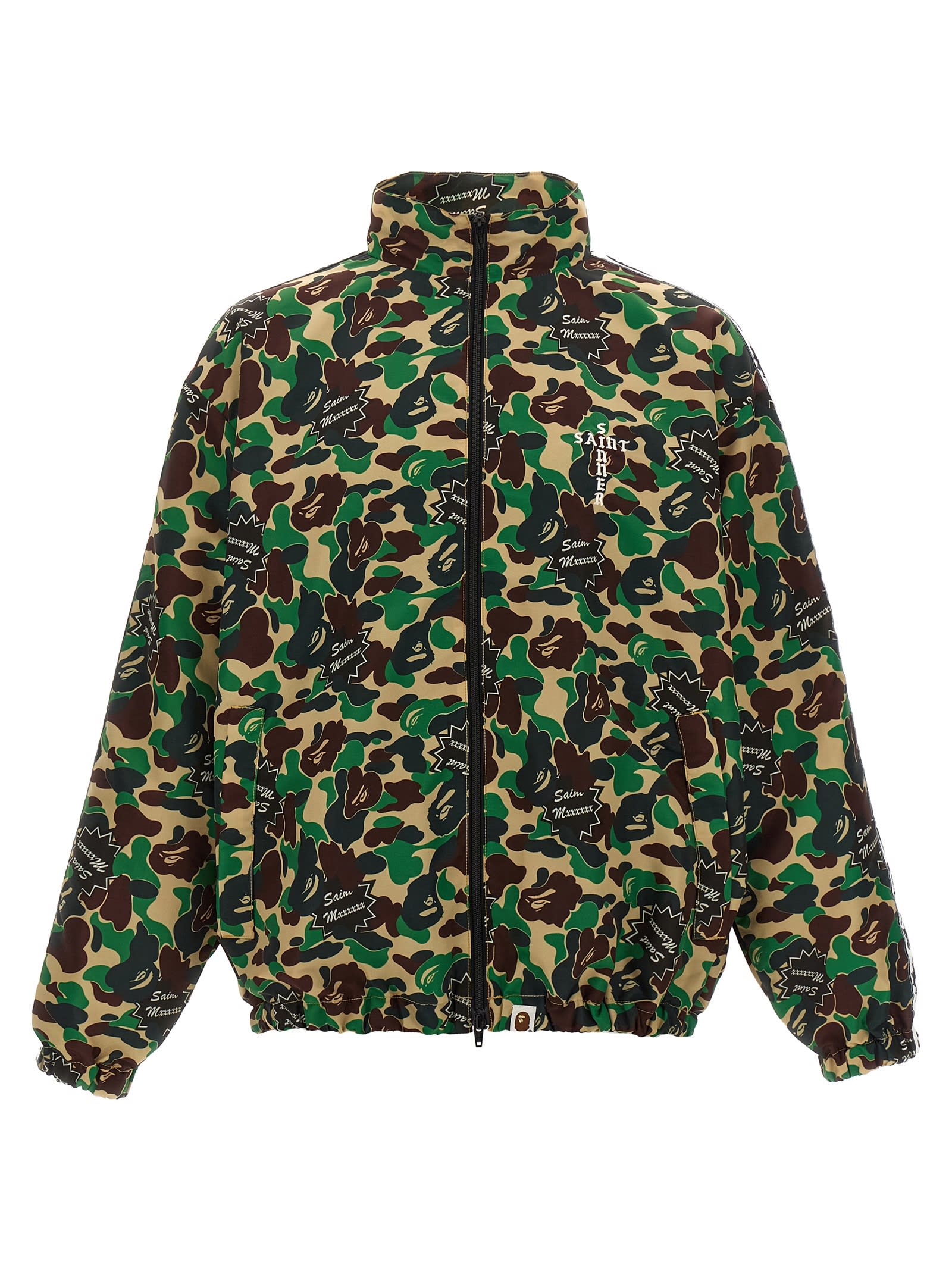 Saint Mxxxxxx Saint Michael X A Bathing Ape Sweatshirt In Green