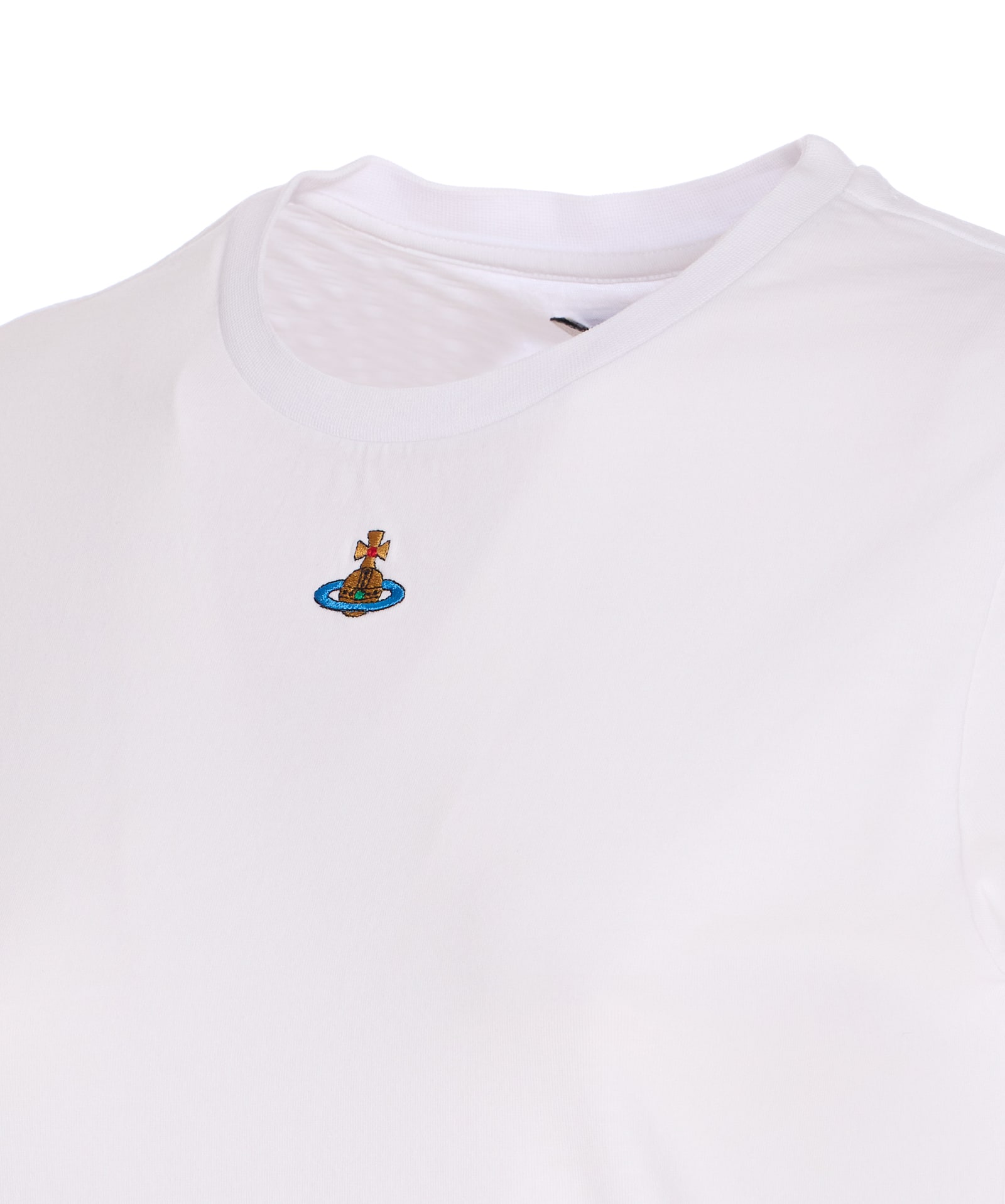 Vivienne Westwood Orb Logo Cotton Jersey T-shirt In White