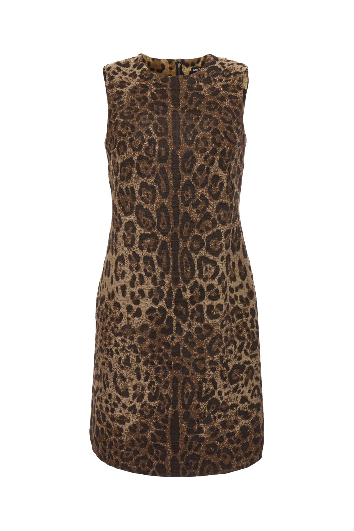 Shop Dolce & Gabbana Printed Wool Blend Dress In S8180