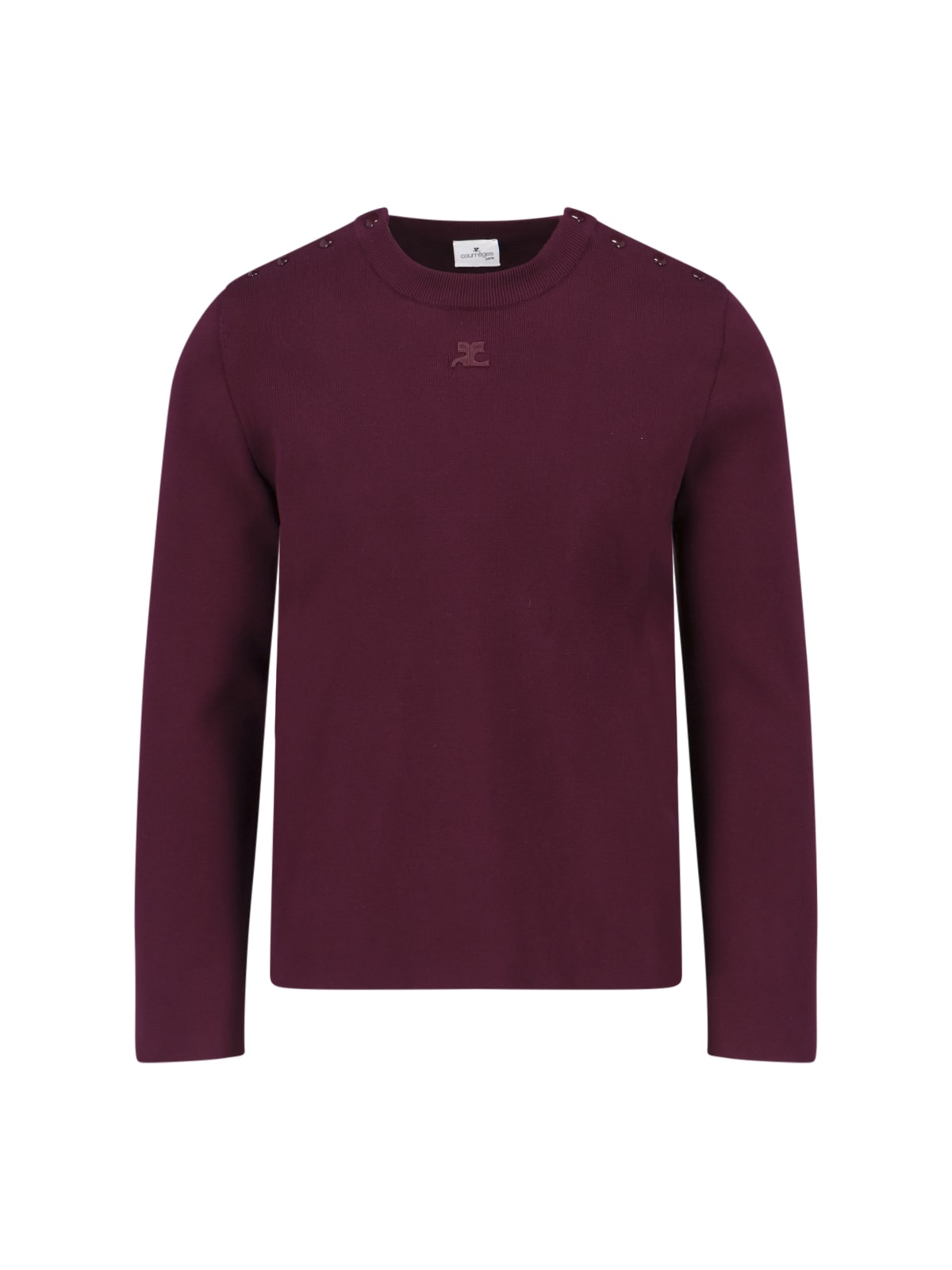 Shop Courrèges Snaps Sweater In Purple