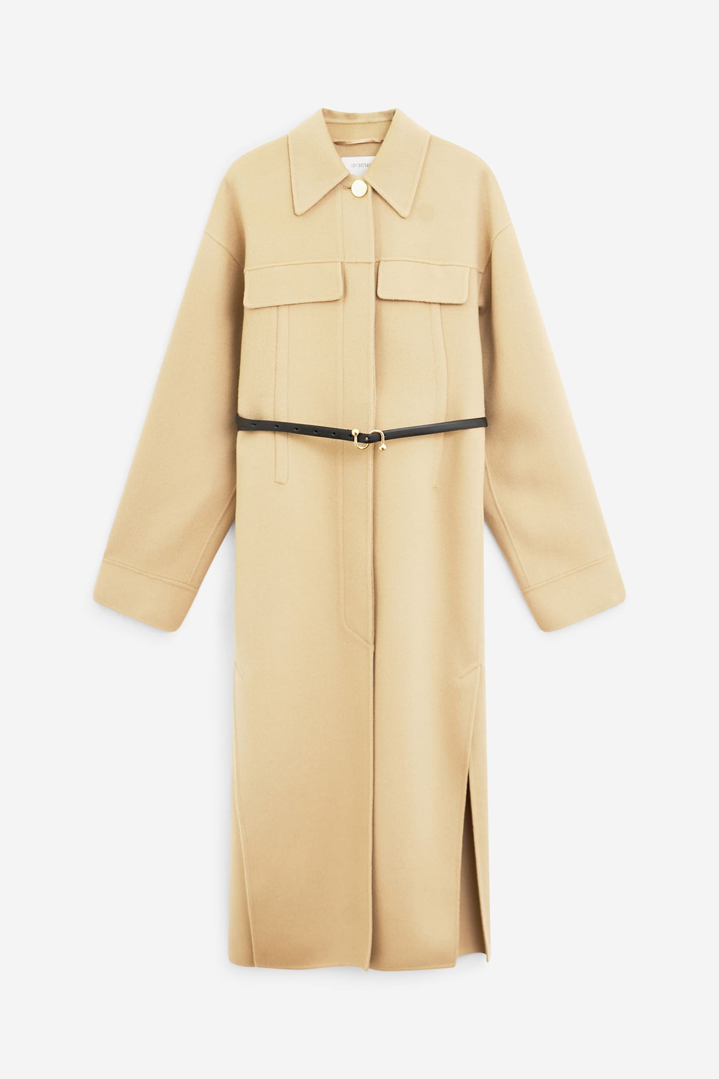 Sportmax "oil" Coat In Neutral