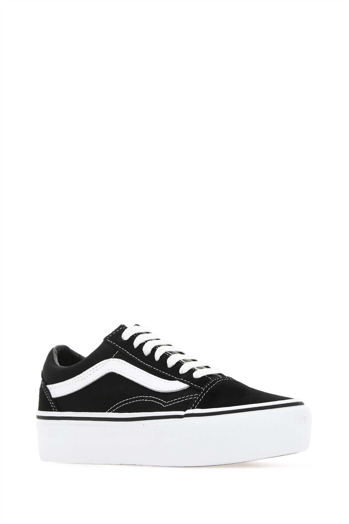 Shop Vans Black Fabric Old Skool Platform Sneakers In Y281