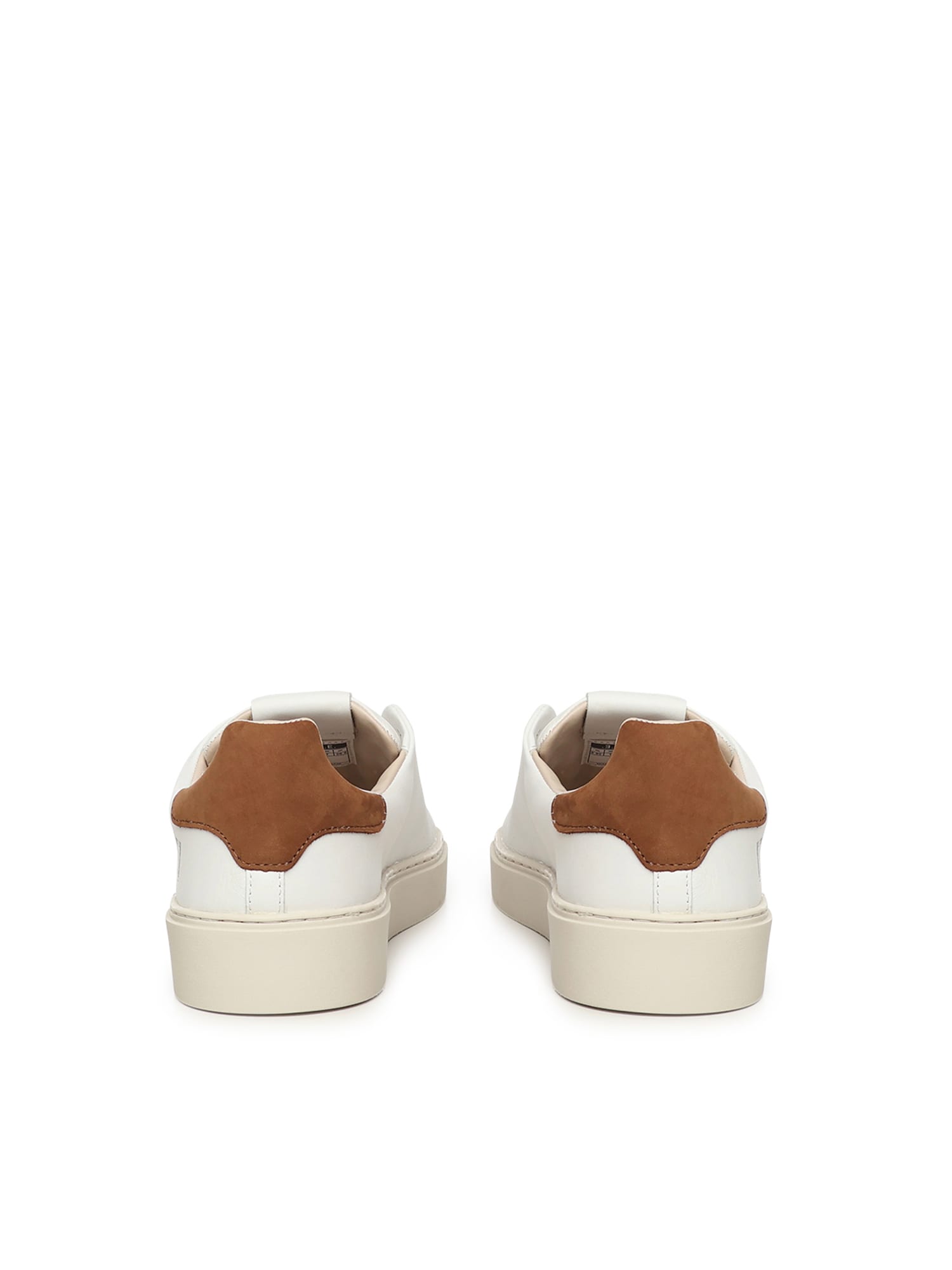 Date Levante Calf White-brown Sneaker In White
