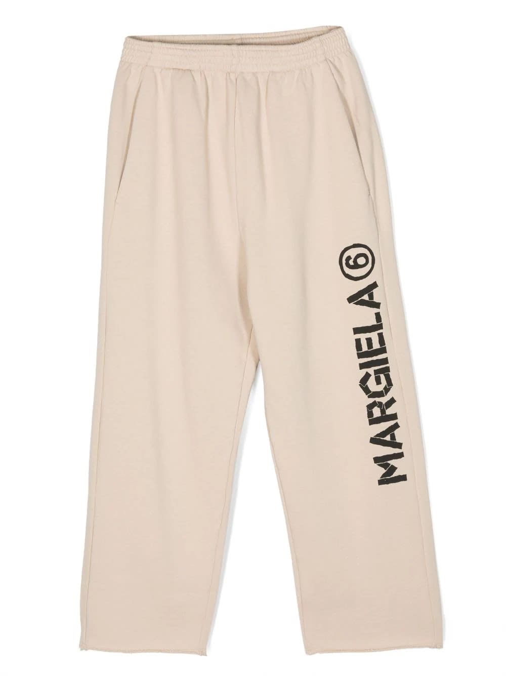 Mm6 Maison Margiela Kids' Pants With Logo In Beige