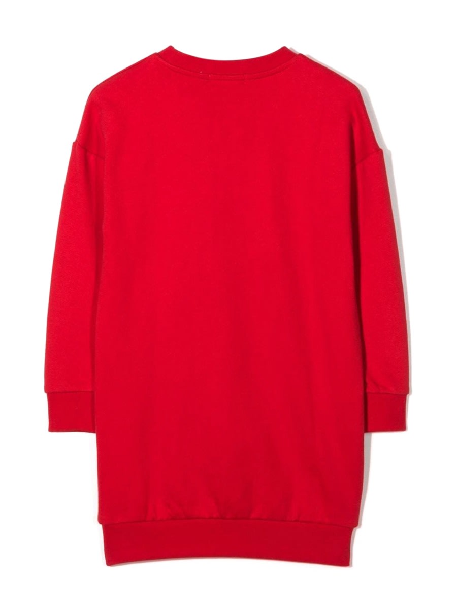 Shop Michael Kors Mk Long Sleeve Dress In Red