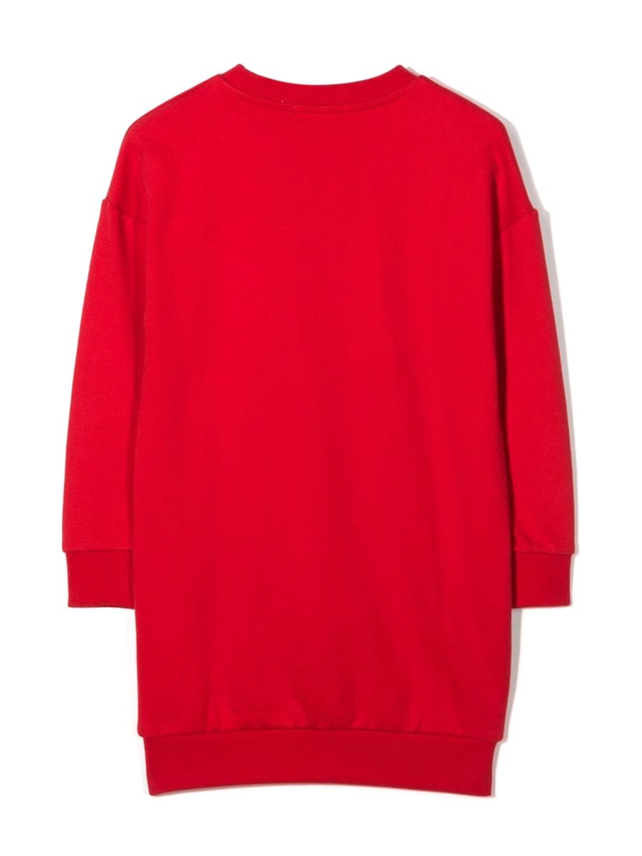 Michael Kors Logo-print Sweatshirt Dress In Red