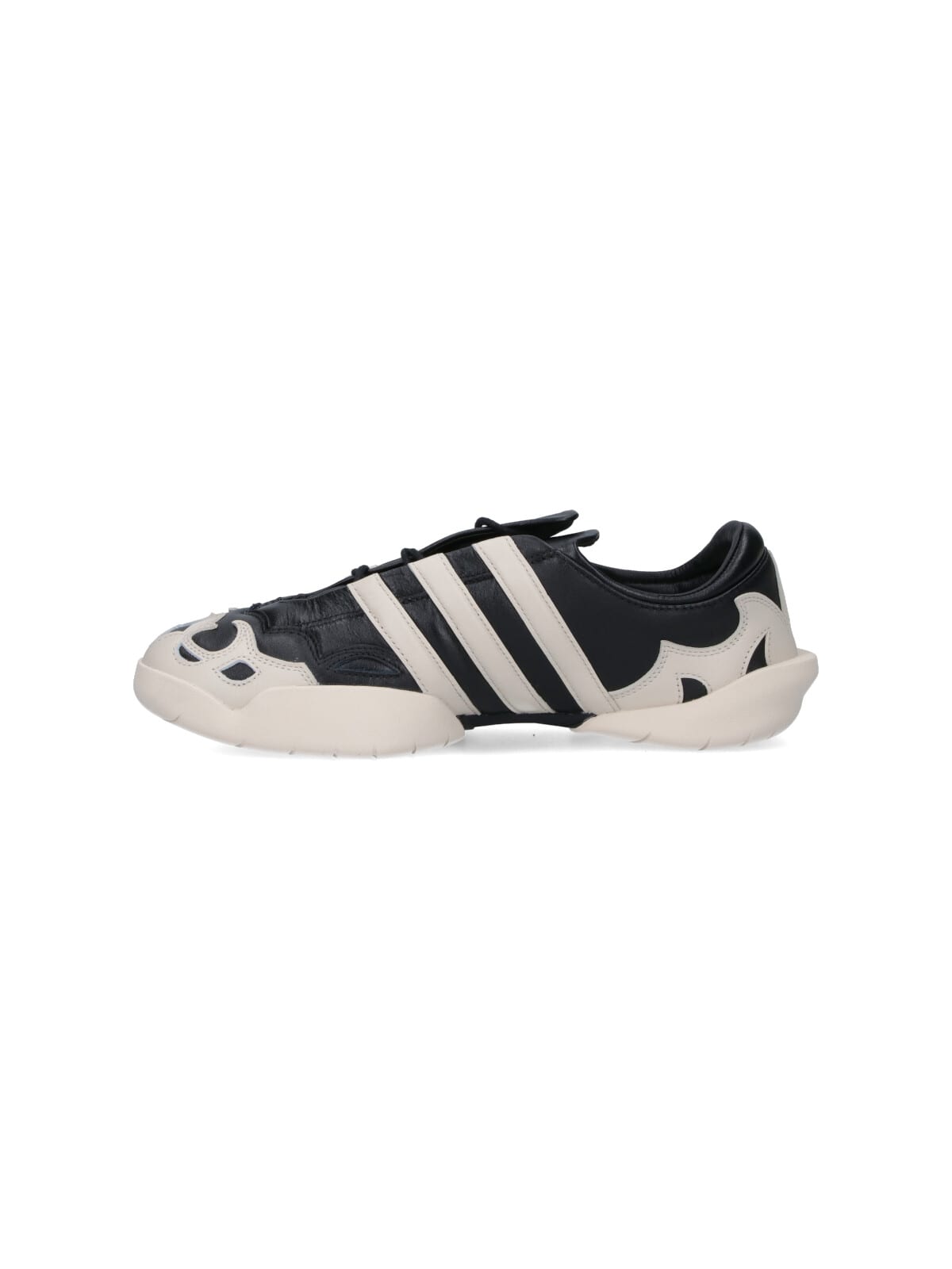 Y-3 Leather Trainers In Black