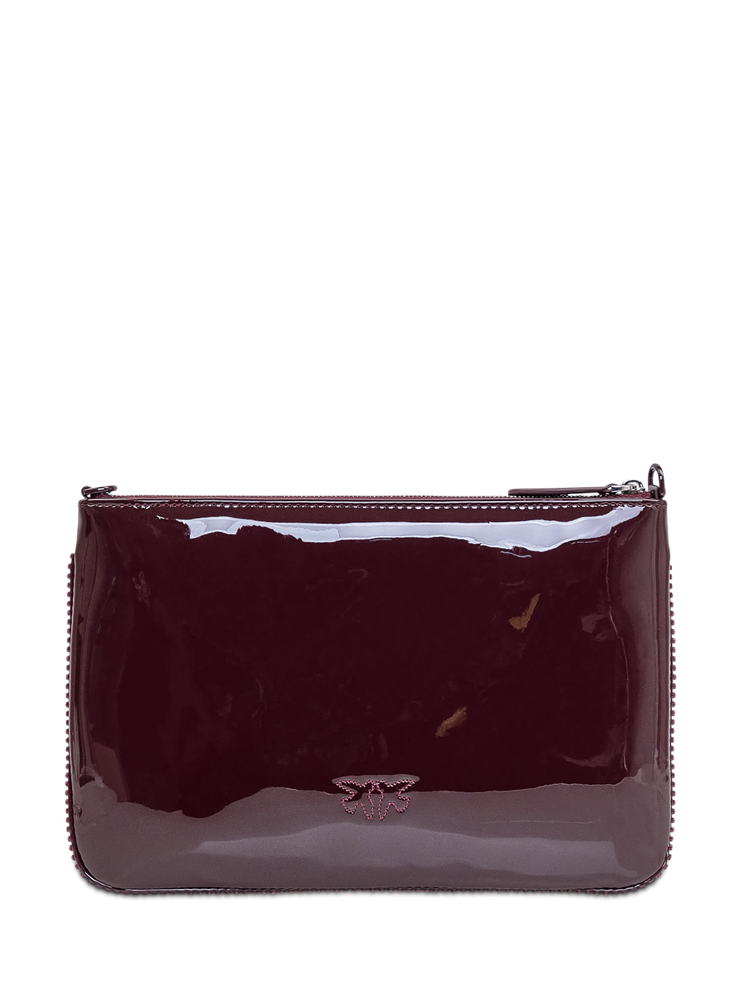 Shop Pinko Flat Classic Pochette In Ciocc.amaro-block Color