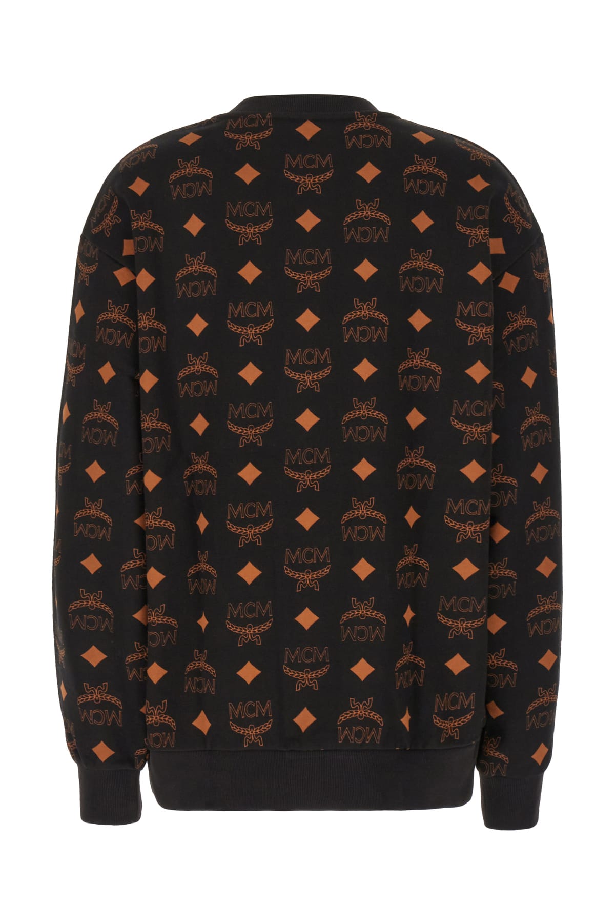 Shop Mcm Printed Cotton Sweatshirt In Bk