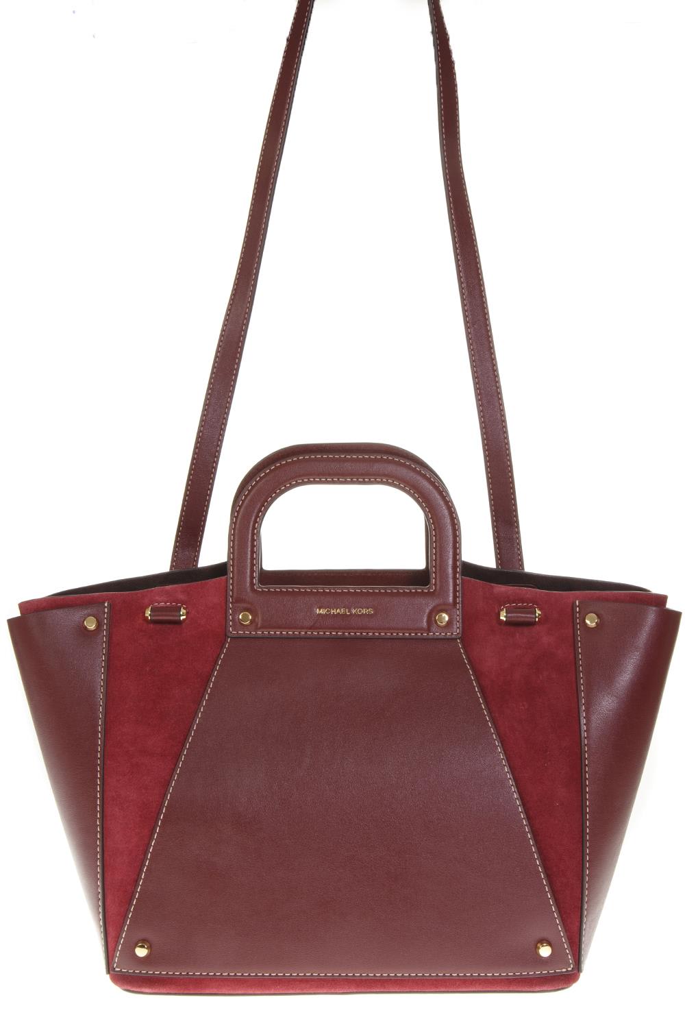 MICHAEL Michael Kors Leather And Suede Red Bag