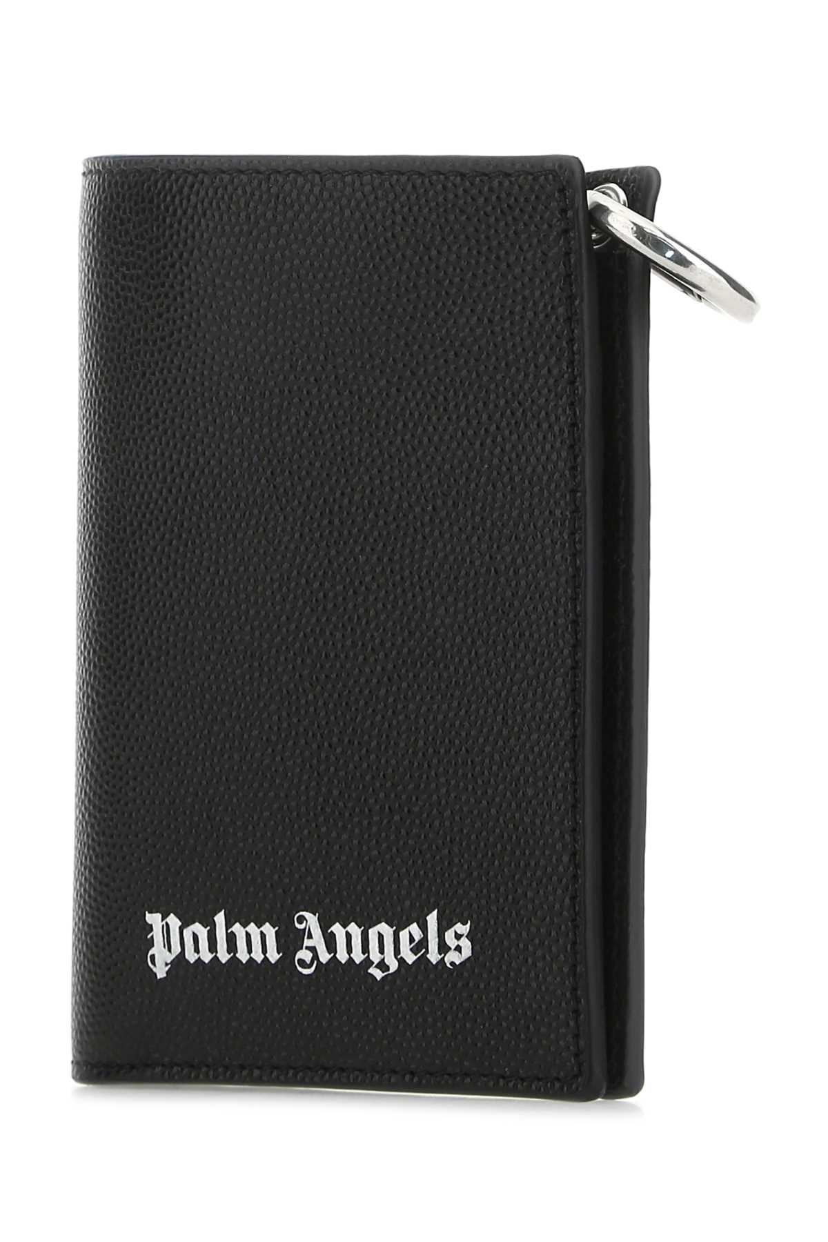 Shop Palm Angels Black Leather Wallet In 1001