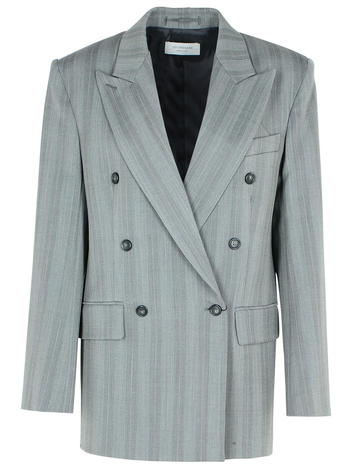 merlot Grey Virgin Wool Blend Blazer