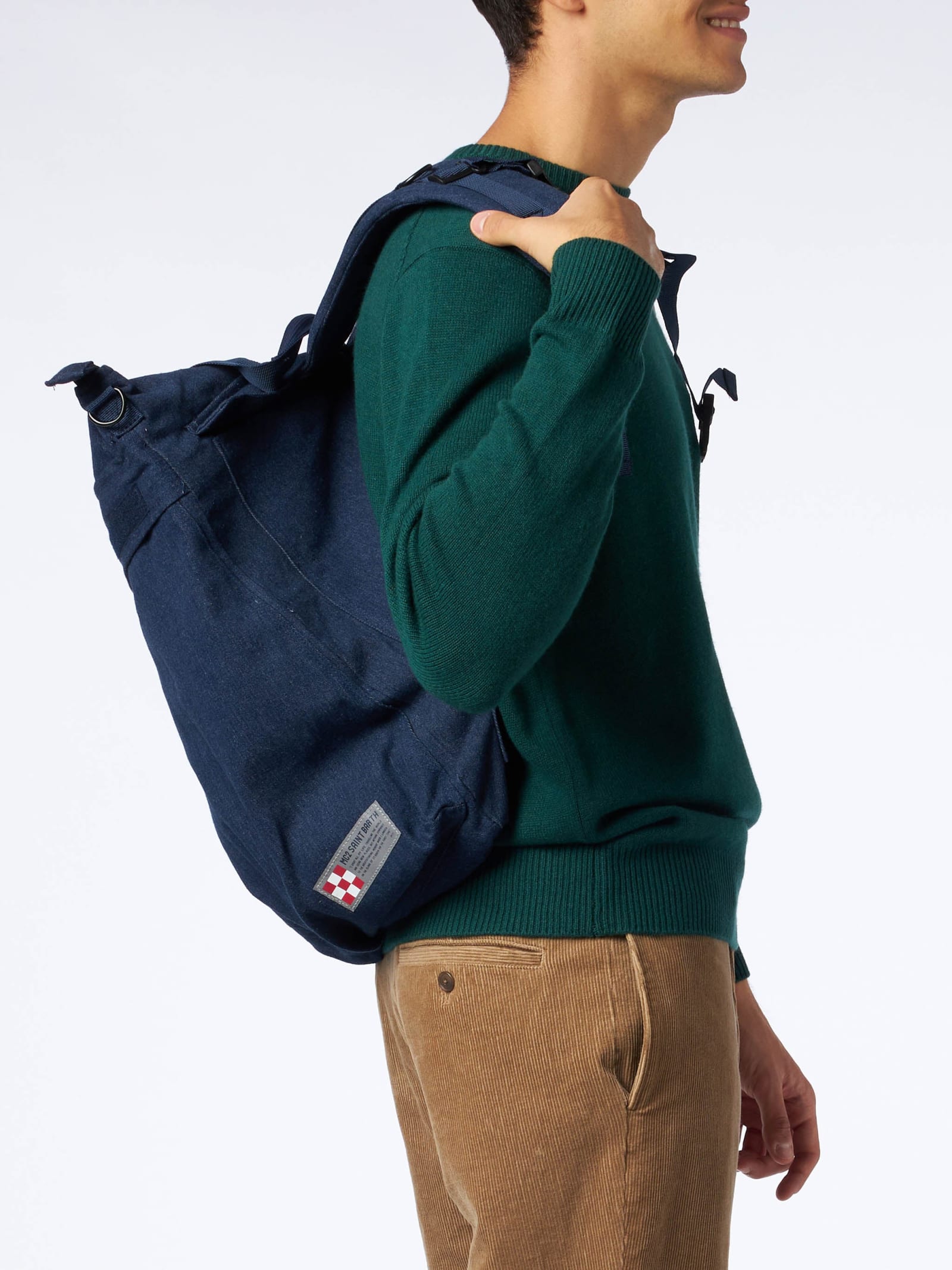 MC2 SAINT BARTH DENIM CANVAS BACKPACK HELMUT