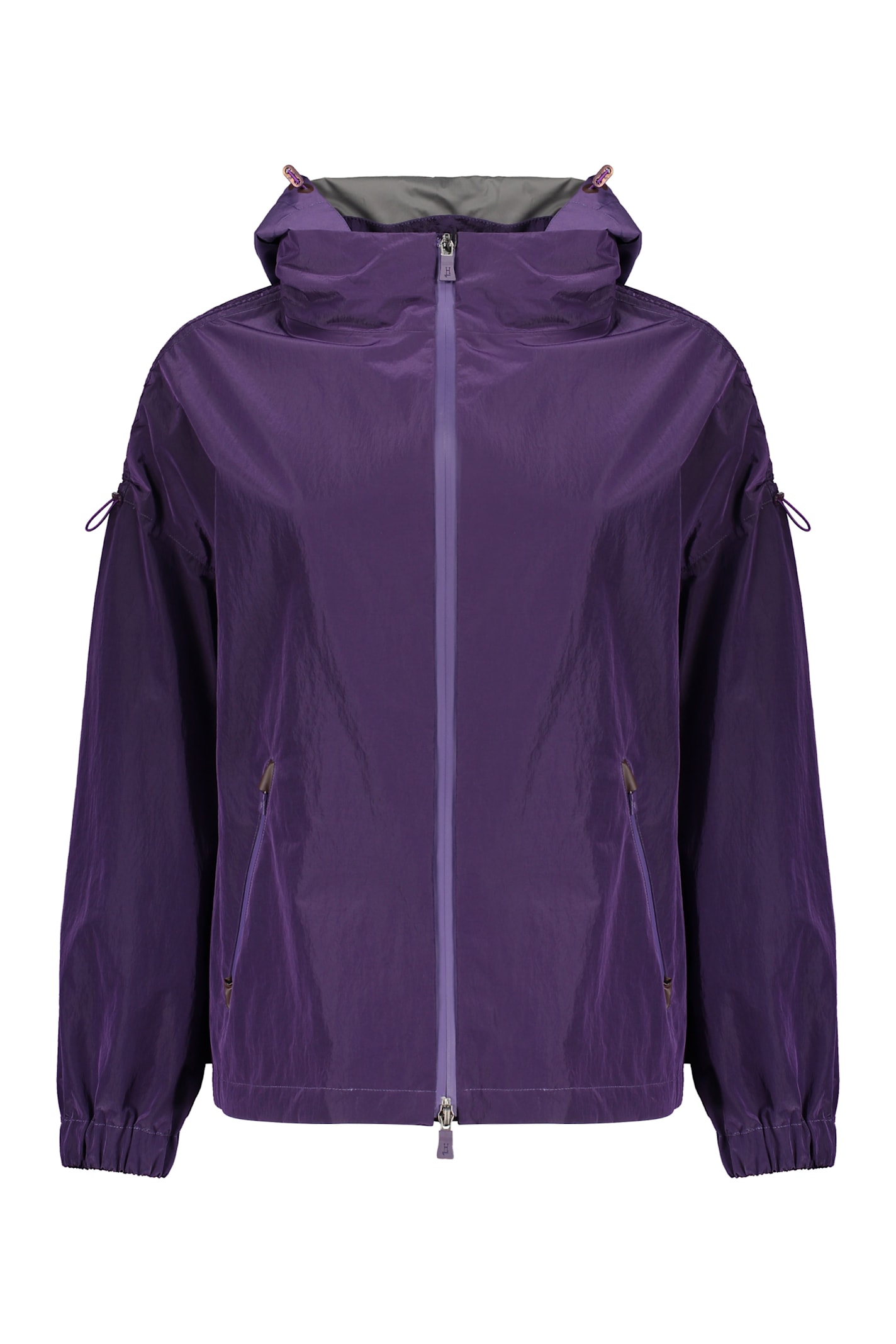 Herno Techno Fabric Raincoat In Purple