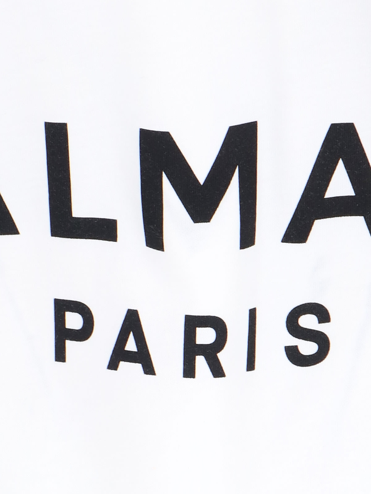 Shop Balmain Logo Crop T-shirt In Bianco