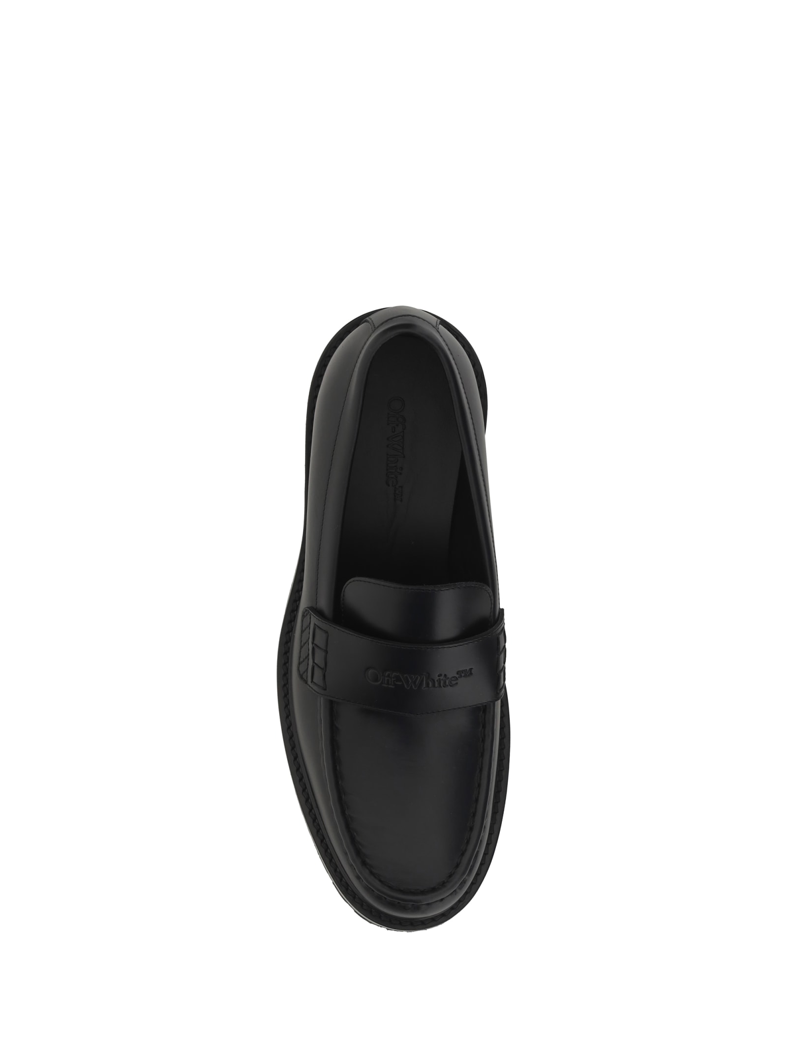 Off-white Off White Men Loafer With Logo In Black Black