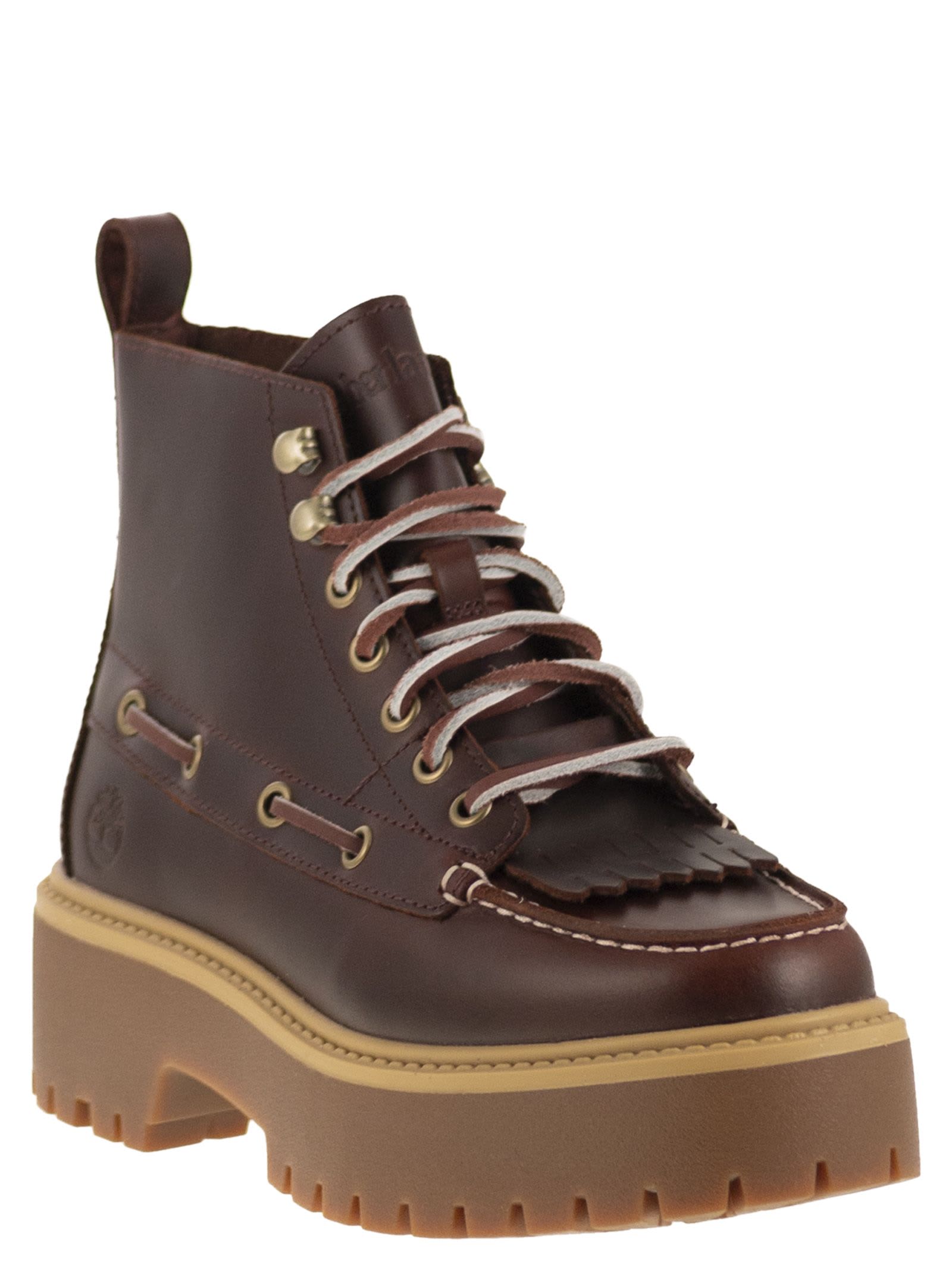 Timberland Stone Street Platform Hiking Boot In Brown