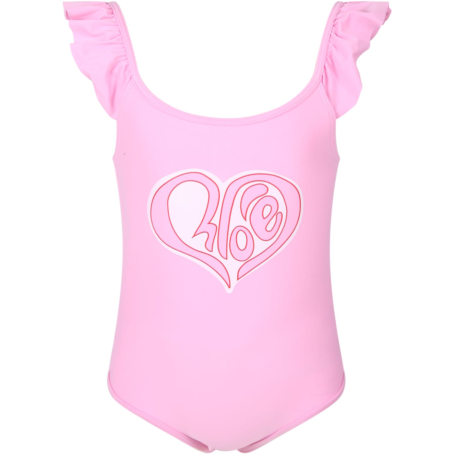 Chloé Pink Swimsuit For Girl