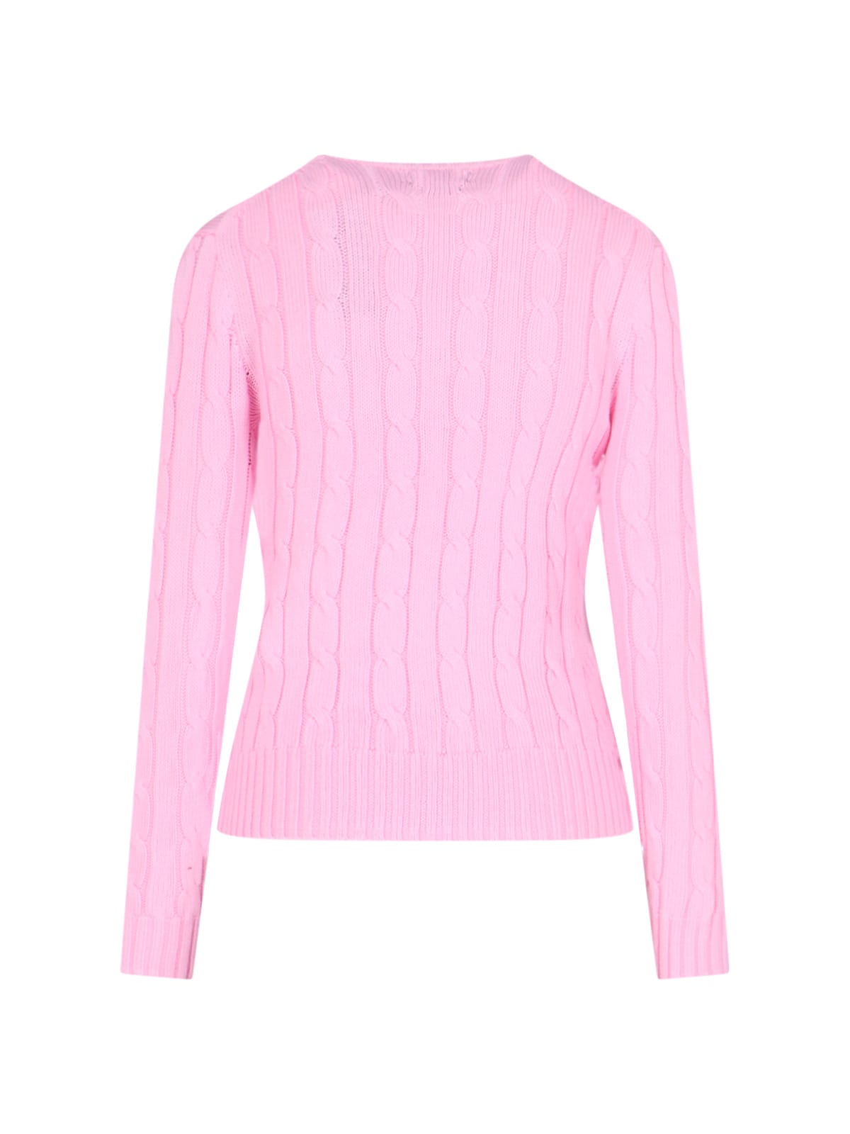 Ralph Lauren Heritage-inspired Cable Knit Jumper In Pink