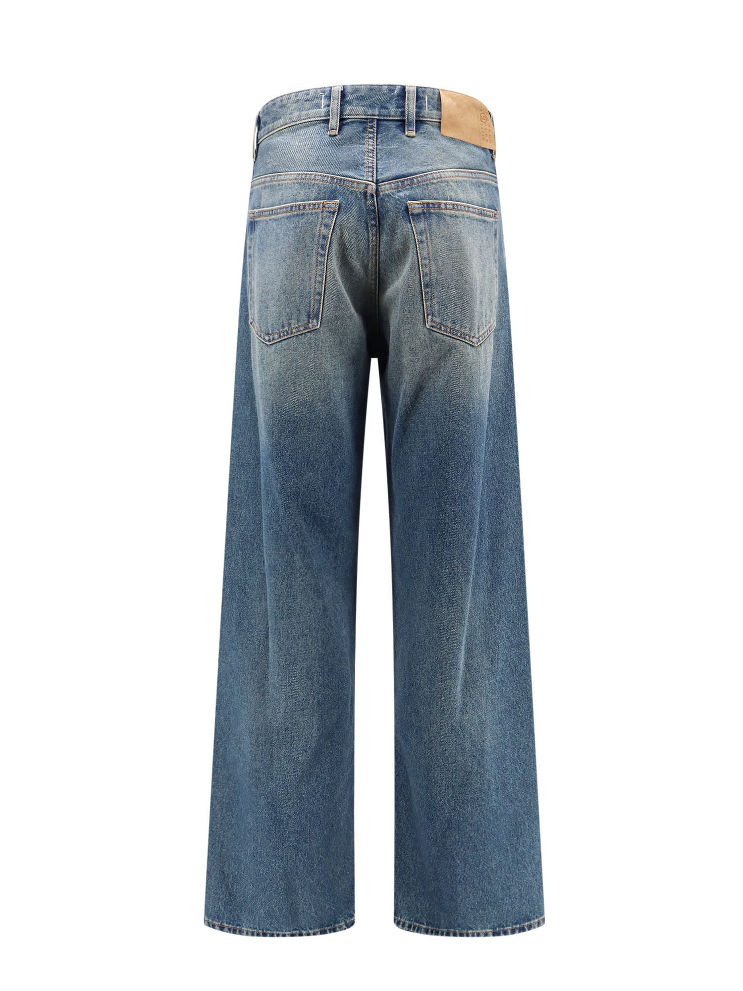 Shop Mm6 Maison Margiela Jeans In Clear Blue