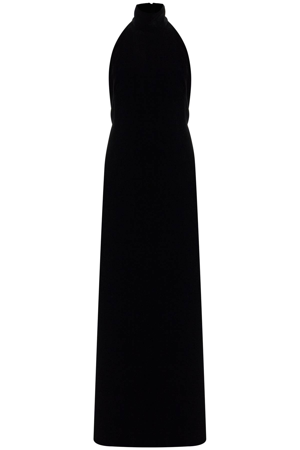 Shop Max Mara Long Velvet Dress In Armida Style In Nero (black)