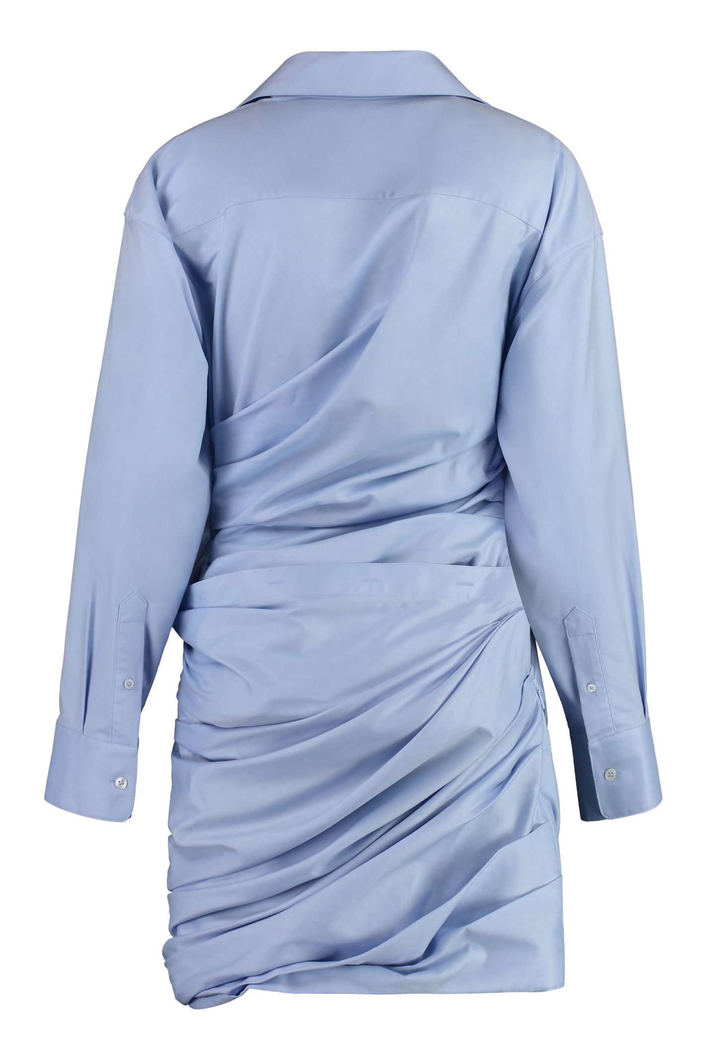 Shop Alexander Wang Cotton Mini-dress In Light Blue