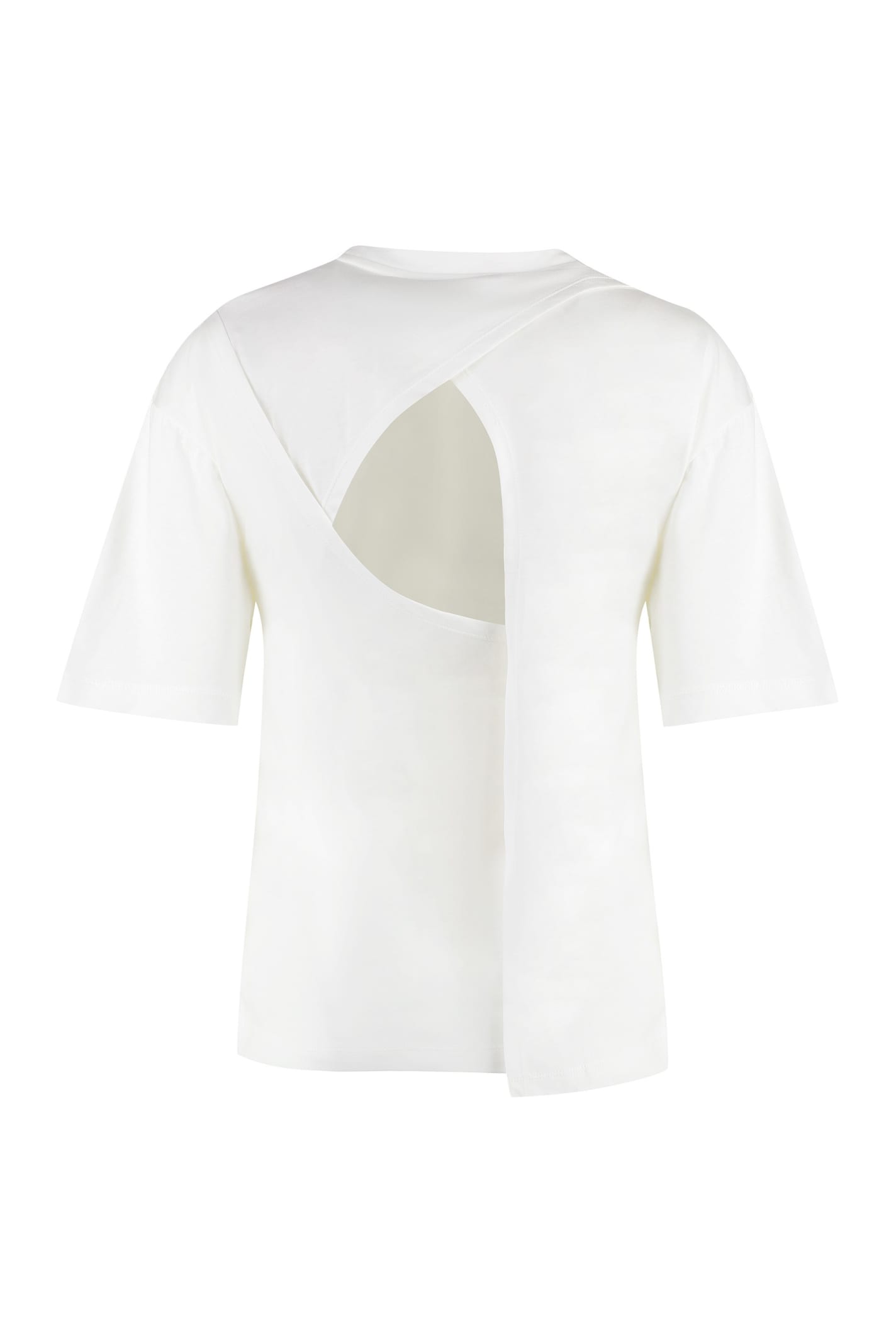 Shop Calvin Klein Cotton Crew-neck T-shirt In Yaf Bright White