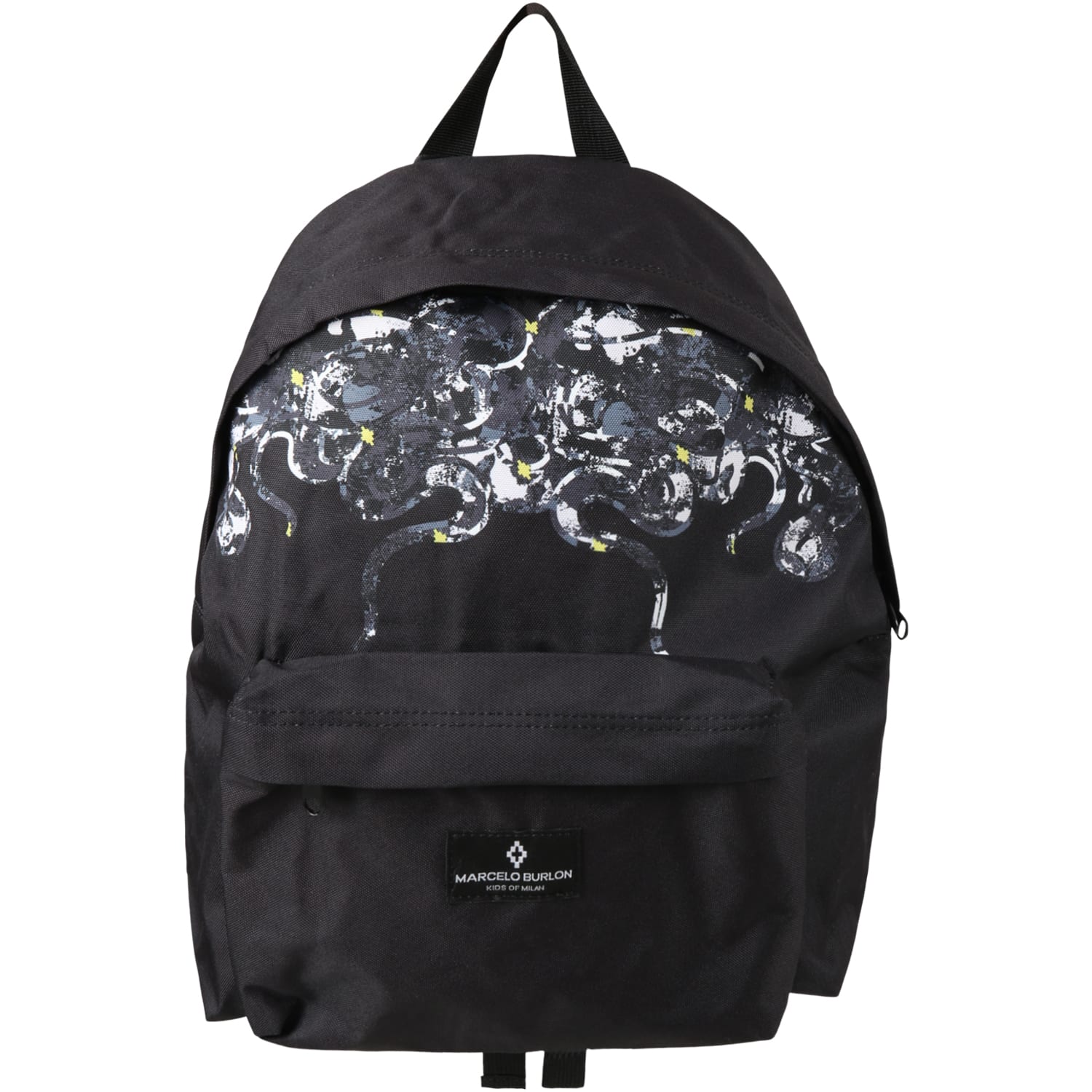 Marcelo Burlon Black Backpack For Kids With Iconic Wings
