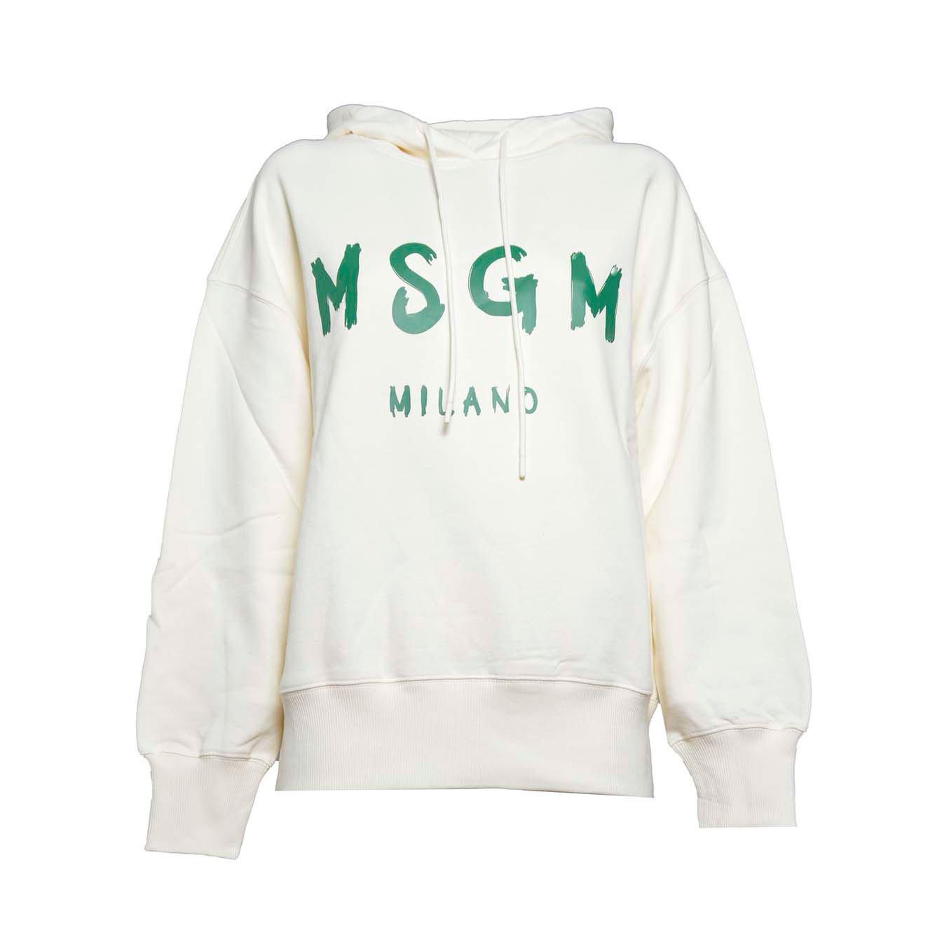 Msgm Logo Printed Drawstring Hoodie
