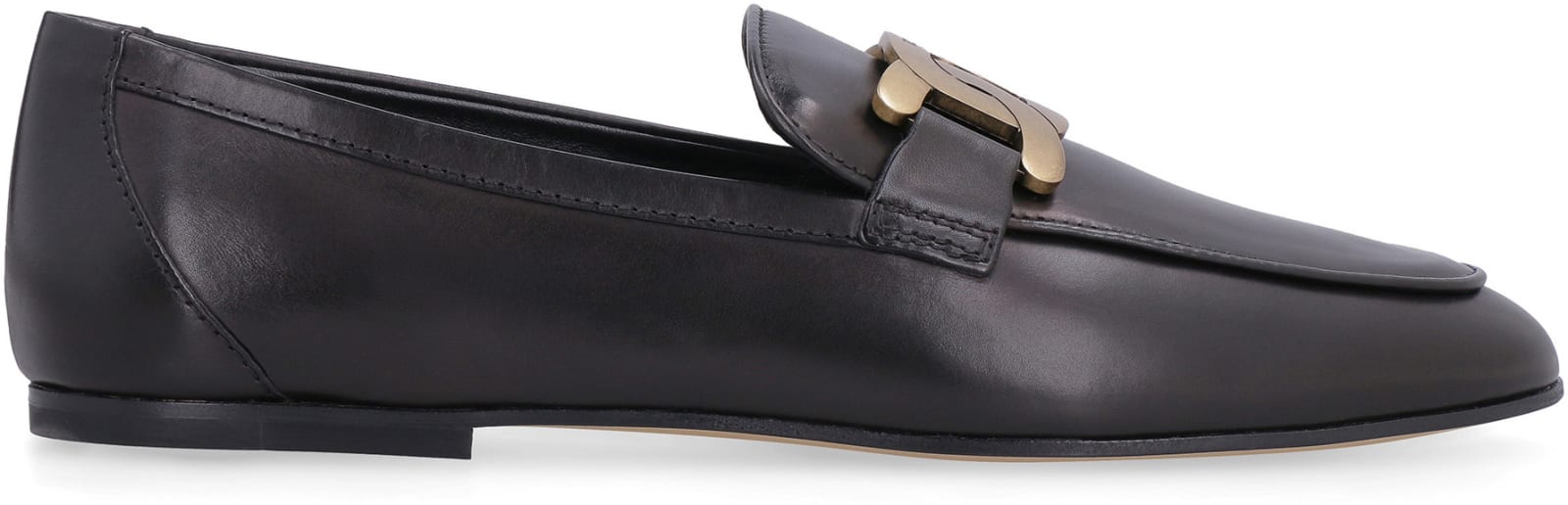 Shop Tod's Kate Leather Loafers In Black