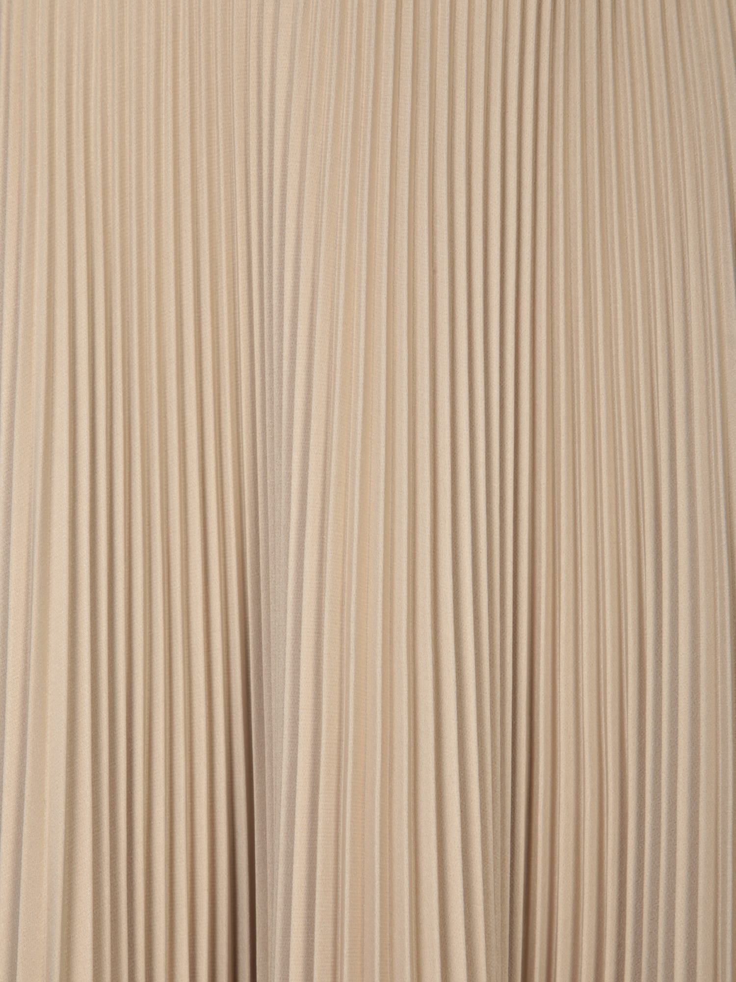 Shop Ermanno Scervino Long Beige Pleated Skirt