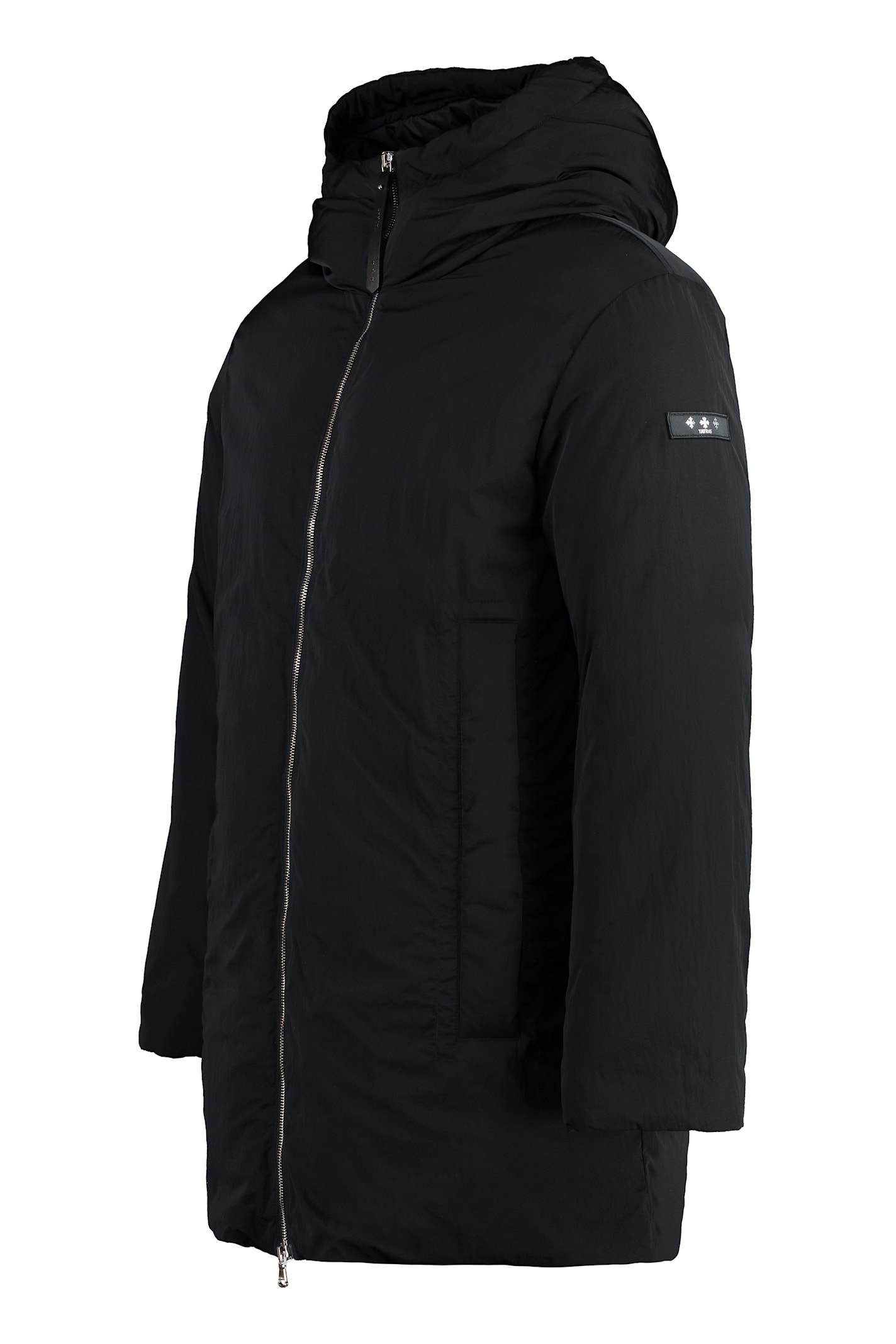 Shop Tatras Edualdo Hooded Down Jacket In Black