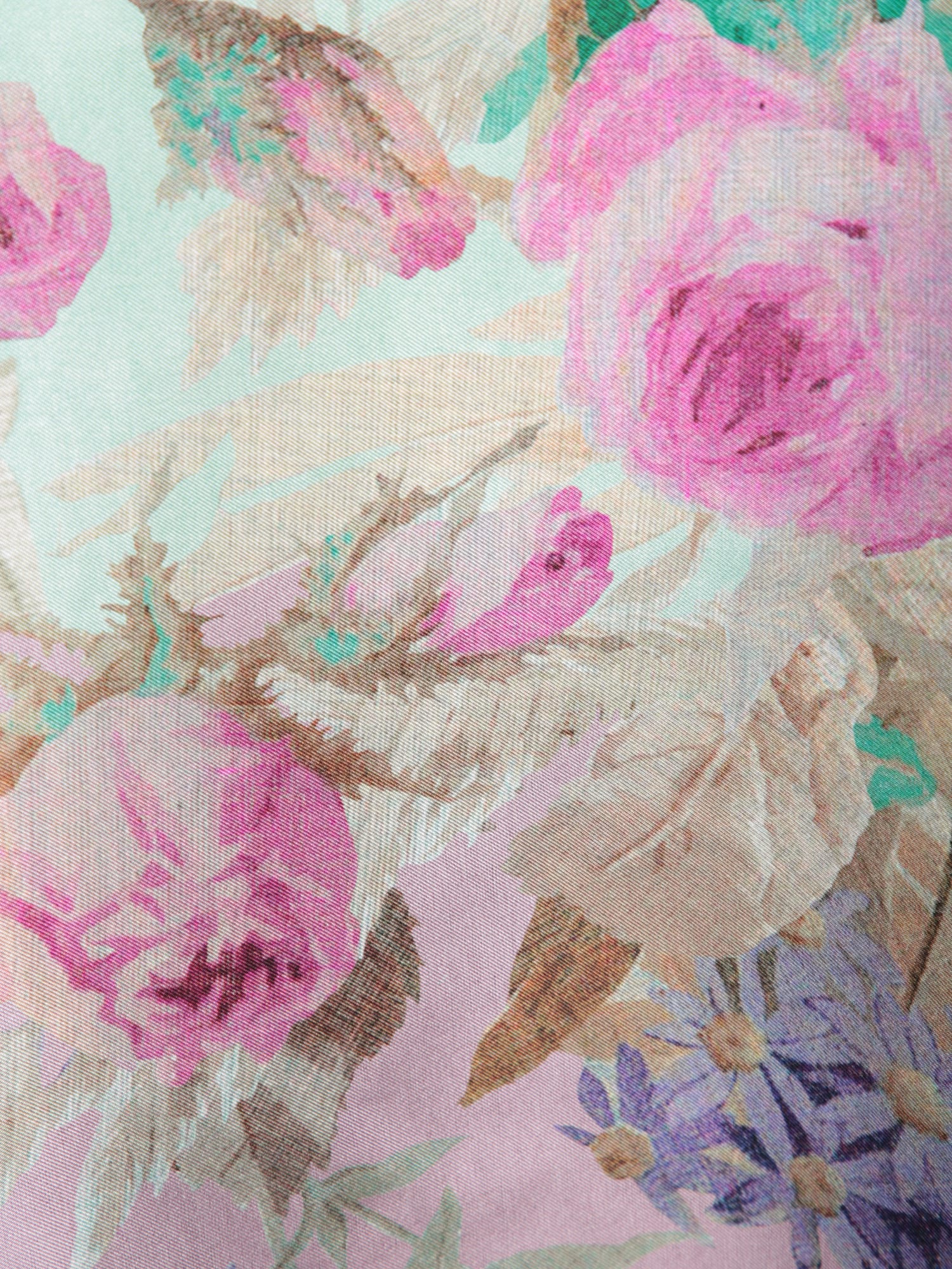 Shop La Doublej Pink Floral Silk Top