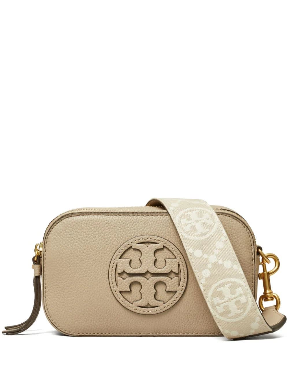 Shop Tory Burch Fresh Clay Miller Mini Shoulder Bag In Brown