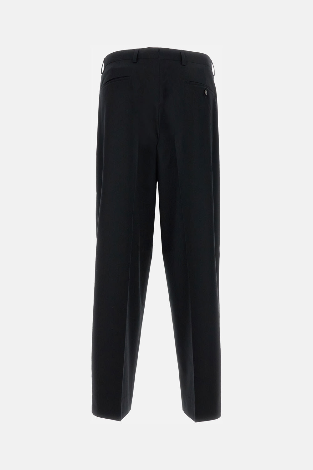 Cellar Door 'lucio' Pleated Front Trousers With Belt Loops In Black