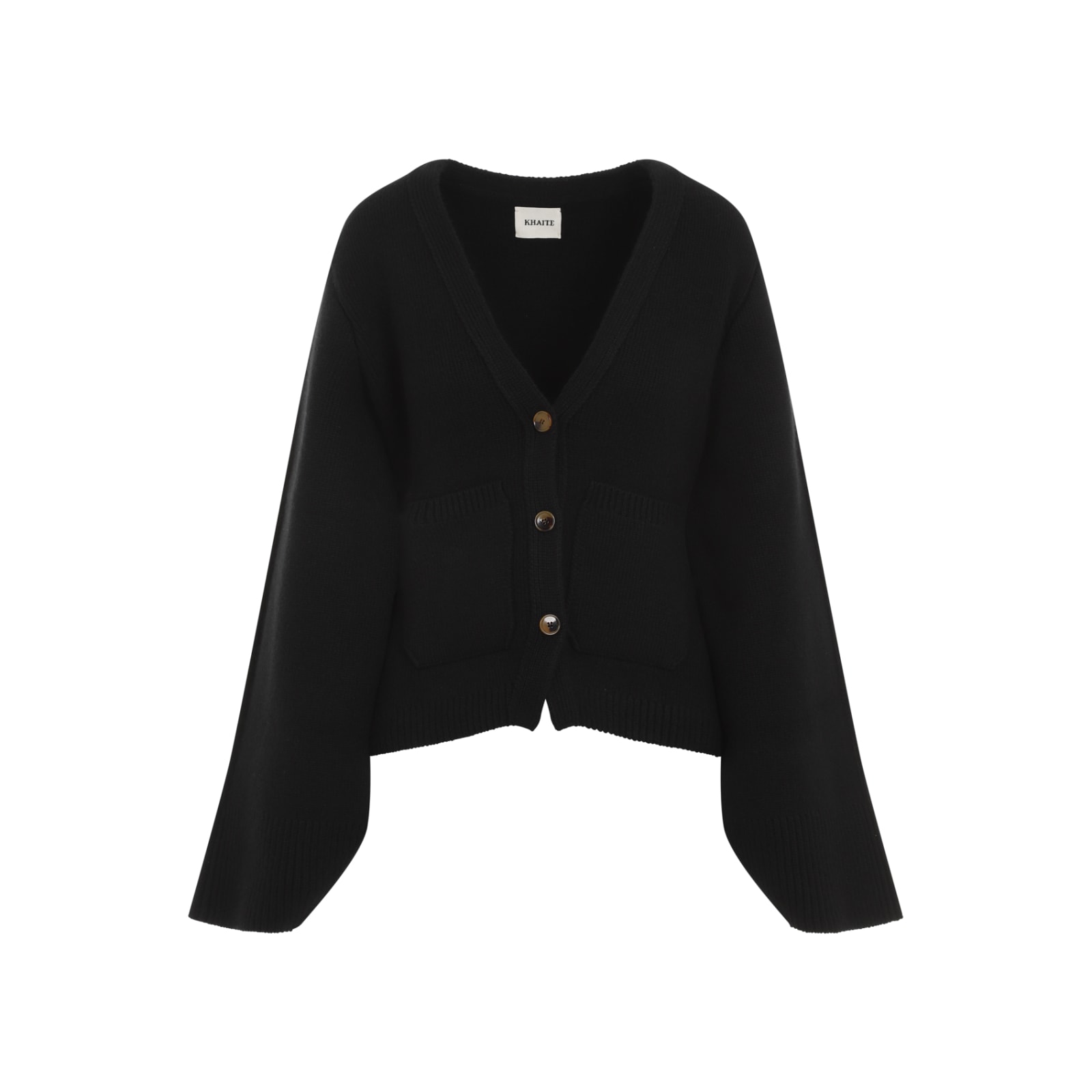 Khaite Scarlet Cardigan In Cashmere In Black