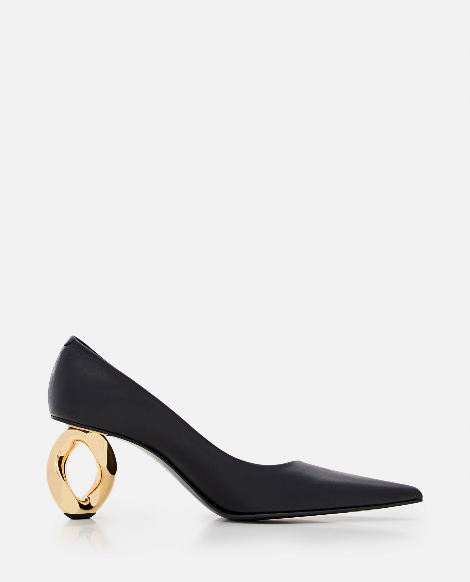 JW ANDERSON 75MM CHAIN HEEL LEATHER PUMPS