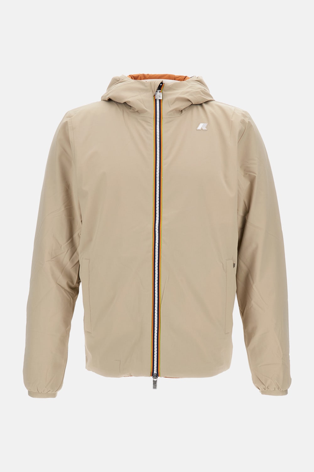 K-way Adjustable Hooded Reversible Jacket In Neutral