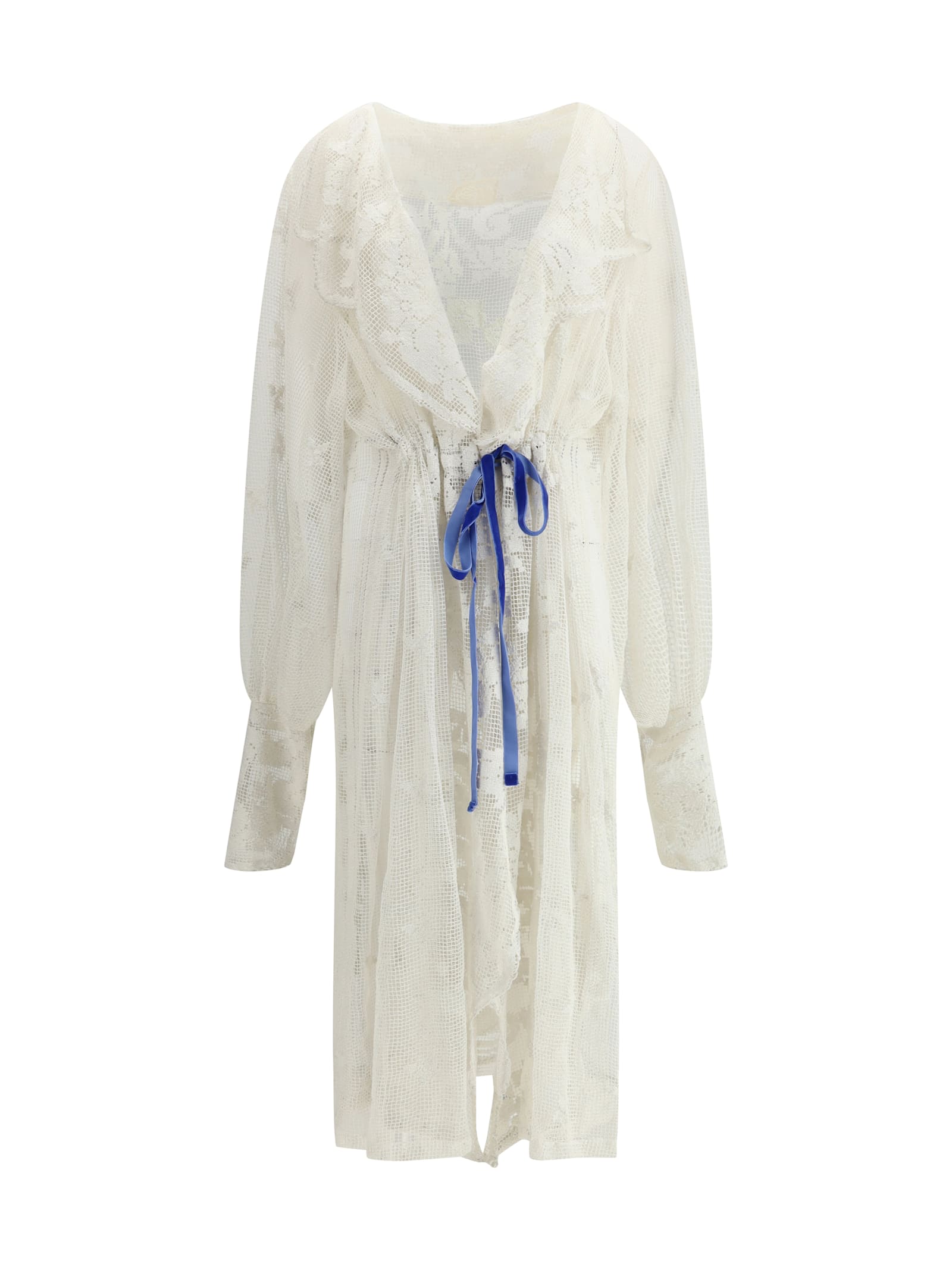 Crocheted Design Long Jacket