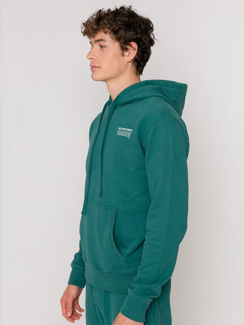 Shop Mc2 Saint Barth Green Hoodie Pantone Special Edition