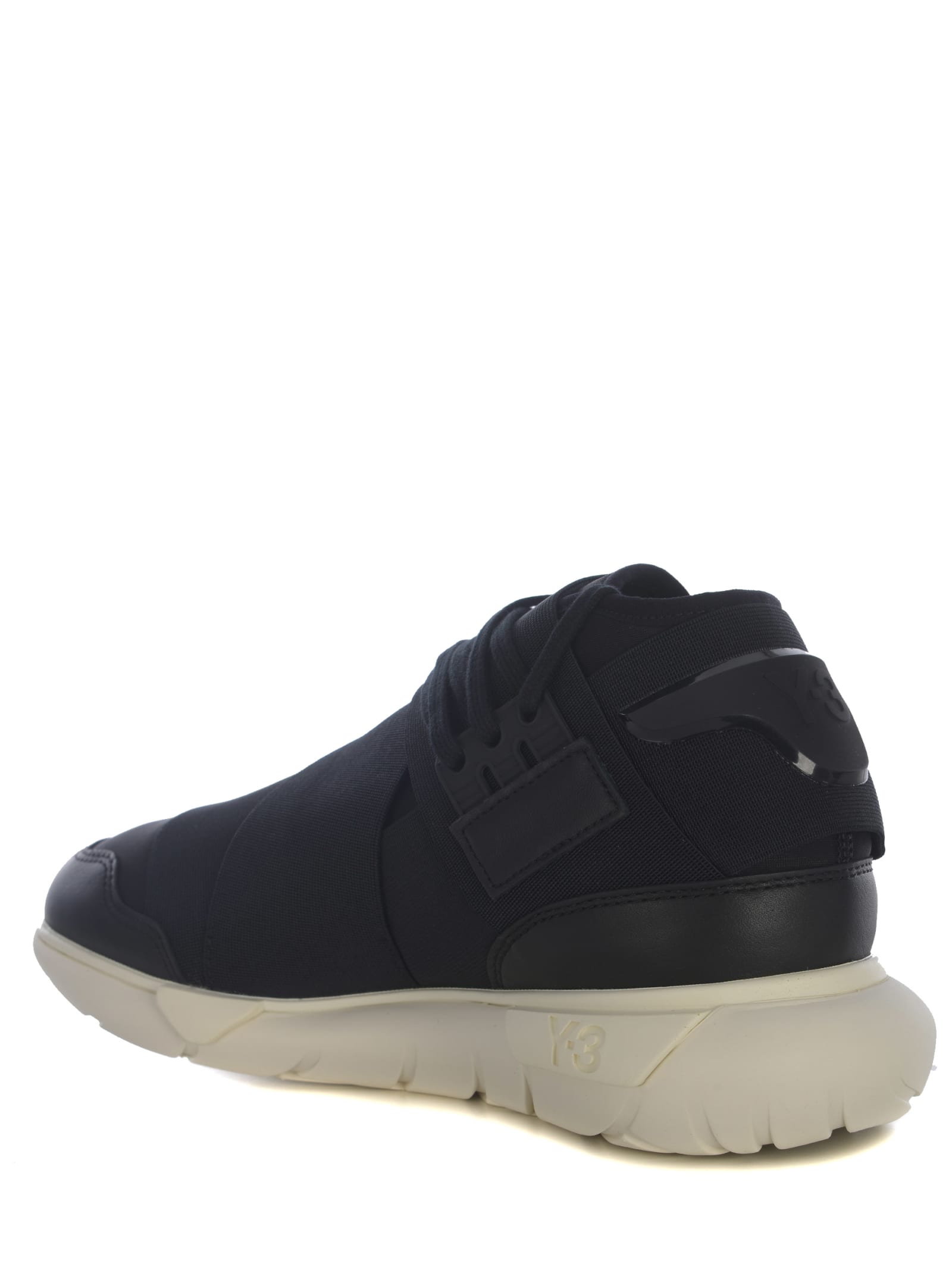 Shop Y-3 Sneakers  Qasa Made Of Fabric Upper In Black