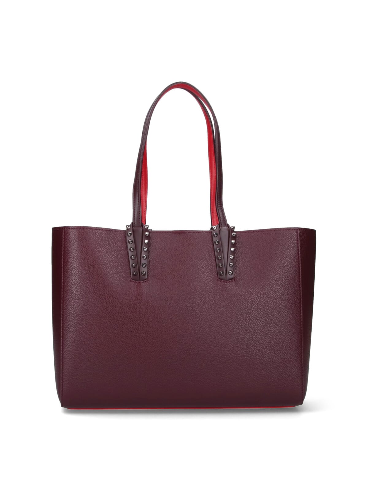 Christian Louboutin Cabata Small Tote Bag In Burgundy