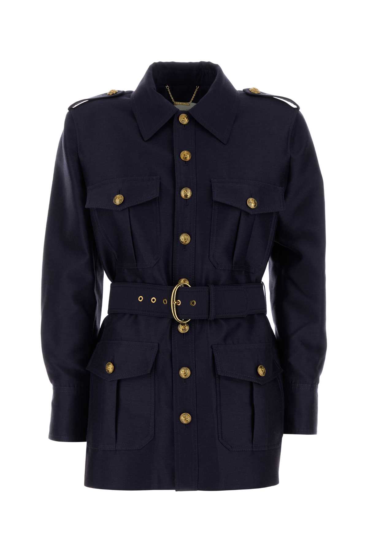 Zimmermann Blue Wool Blend Hypnotic Jacket In Black