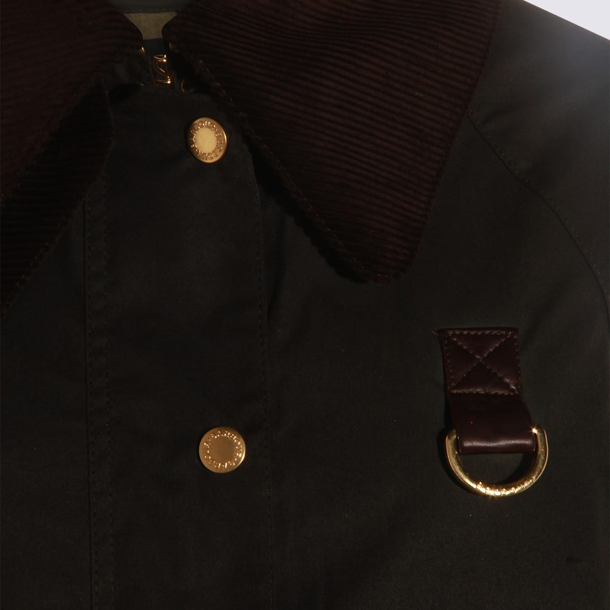Barbour Green Cotton Casual Jacket In Brown