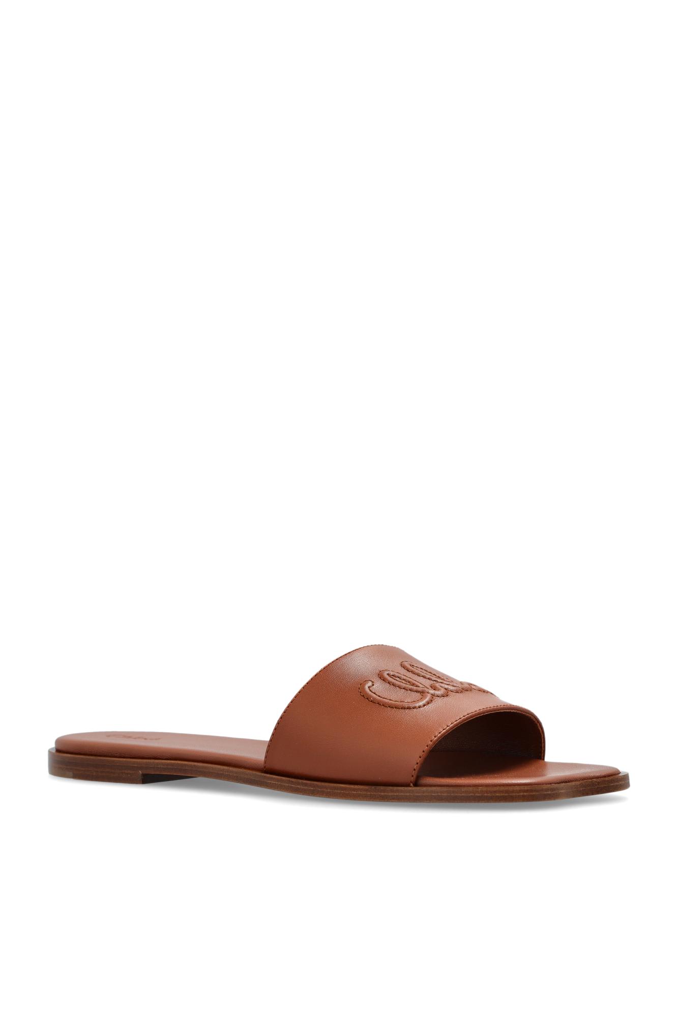 Chloé Flip-flops Flower In Brown