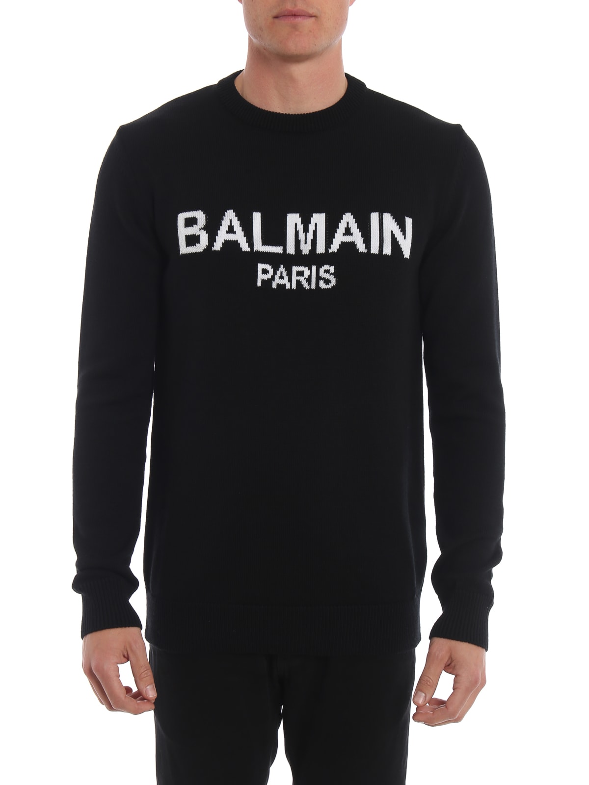 Balmain Balmain Balmain Paris Sweater - Black/white - 10875576 | italist