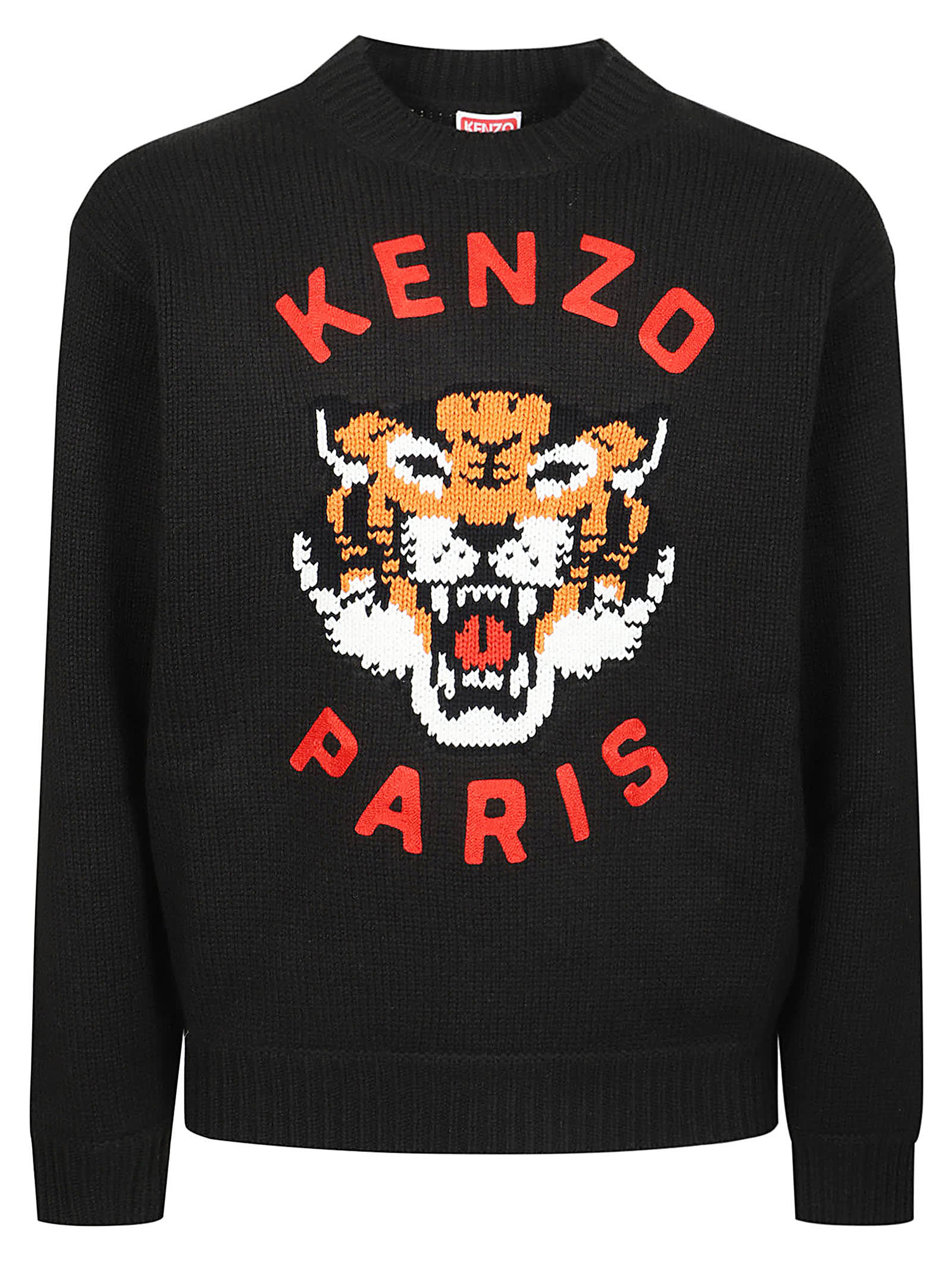 Shop Kenzo Rws Lucky Tiger Sweater In J Noir